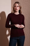 Fashion Friends Regular Fit Bisiklet Yaka Bayan Kazak 25K0777K1 BORDO