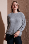 Fashion Friends Regular Fit Bisiklet Yaka Şönil Bayan Kazak 25K0160K1 GRİ
