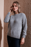 Fashion Friends Regular Fit Bisiklet Yaka Şönil Bayan Kazak 25K0160K1 GRİ