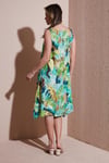 Fashion Friends Regular Fit Bisiklet Yaka Kolsuz Volanlı Bayan Elbise 25Y0630K1 MAVİ