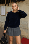 Fashion Friends Regular Fit Bisiklet Yaka Şönil Bayan Kazak 25K0160K1 İNDİGO
