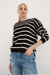 Fashion Friends Regular Fit Bisiklet Yaka Bayan Kazak 25K0477K1 SİYAH