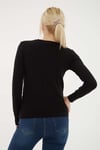 Fashion Friends Regular Fit Bisiklet Yaka Bayan Kazak 25K0777K1 SİYAH