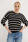 Fashion Friends Regular Fit Bisiklet Yaka Bayan Kazak 25K0477K1 SİYAH