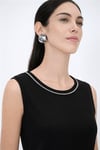Fashion Friends Regular Fit Taşlı Bisiklet Yaka Kadın Atlet 26Y0140K1 SİYAH