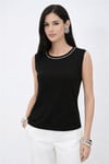 Fashion Friends Regular Fit Taşlı Bisiklet Yaka Kadın Atlet 26Y0140K1 SİYAH