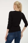 Fashion Friends Regular Fit V Yaka Bayan Kazak 25K0778K1 SİYAH