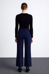 Fashion Friends Regular Fit Yüksel Bel Geniş Paça Bayan Pantolon 25K0393K1 LACİVERT