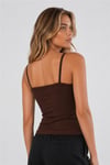 Fashion Friends Regular Fit Yuvarlak Yaka Kadın Atlet 26Y0702K1 KAHVE
