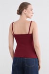 Fashion Friends Regular Fit Yuvarlak Yaka Kadın Atlet 26Y0702K1 BORDO