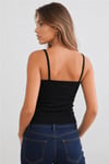 Fashion Friends Regular Fit Yuvarlak Yaka Kadın Atlet 26Y0702K1 SİYAH