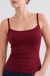 Fashion Friends Regular Fit Yuvarlak Yaka Kadın Atlet 26Y0702K1 BORDO