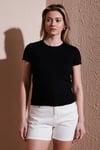 Fashion Friends Slim Fit Bisiklet Yaka Fitlli Crop Bayan T Shirt 25Y0444K1 SİYAH