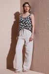 Fashion Friends Wide Leg Yüksek Bel Geniş Paça Bayan Pantolon 25Y0249K1 EKRU