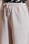 Fashion Friends Wide Leg Yüksek Bel Geniş Paça Bayan Pantolon 25Y0249K1 EKRU