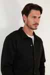 Fitilli Çıtçıtlı Relaxed Fit Erkek Gömlek 5905510 SİYAH