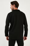 Fitilli Çıtçıtlı Relaxed Fit Erkek Gömlek 5905510 SİYAH