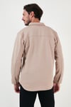 Fitilli Çıtçıtlı Relaxed Fit Erkek Gömlek 5905510 VİZON