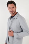 Fitilli Çıtçıtlı Relaxed Fit Erkek Gömlek 5905510 AÇIK GRİ