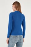 Fitilli Esnek Slim Fit Yarım Balıkçı Yaka Kadın Kazak 5865344 SAKS