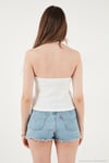 Fitilli Fitted Fit Halter Yaka Sırt Dekolteli Kadın Yelek 5866515 EKRU