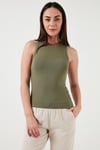 Fitilli Halter Yaka Kadın Atlet 26Y0479K1 HAKİ