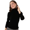 Fitilli Regular Fit Balıkçı Yaka Soft Akrilik Kadın Kazak 4614102 SİYAH