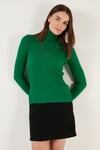 Fitilli Regular Fit Balıkçı Yaka Soft Akrilik Kadın Kazak 4614102 BENETTON