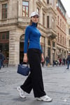 Fitilli Regular Fit Balıkçı Yaka Soft Akrilik Kadın Kazak 4614102 SAKS