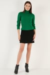 Fitilli Regular Fit Balıkçı Yaka Soft Akrilik Kadın Kazak 4614102 BENETTON