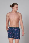 Flamingo Desenli Hızlı Kuruyan Erkek Mayo Short JFSSSWL61 LACİVERT