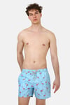 Flamingo Desenli Hızlı Kuruyan Erkek Mayo Short JFSSSW43 AÇIK MAVİ