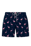 Flamingo Desenli Hızlı Kuruyan Erkek Mayo Short JFSSSWL61 LACİVERT