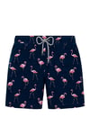 Flamingo Desenli Hızlı Kuruyan Erkek Mayo Short JFSSSWL61 LACİVERT
