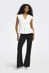 Flare Fit Yüksek Bel İspanyol Paça Kadın Pantolon 15383262 SİYAH