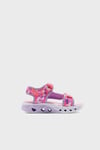 Flutter Hearts Sandal-Blurry Love Desenli Cırtl Cırtlı Kız Çocuk Sandalet 303110L PKLV Pembe-Lavanta
