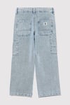 Fox Pamuklu Normal Bel Geniş Paça Jeans Erkek Çocuk Kot Pantolon 6011191-89445 AÇIK MAVİ