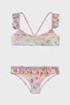 Golden Desenli UPF 50+ Korumalı Çabuk Kuruyan Kız Çocuk Bikini SB2514000611 ALTIN