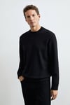 Grand Regular Fit Pamuklu Örme Kumaş Bisiklet Yaka Erkek Sweat 112030192 SİYAH