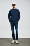 Grant Logolu Pamuklu Regular Fit Bisiklet Yaka Erkek Sweat 112030179 LACİVERT