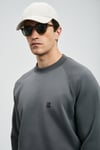 Grant Logolu Pamuklu Regular Fit Bisiklet Yaka Erkek Sweat 112030179 KOYU GRİ