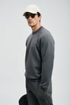 Grant Logolu Pamuklu Regular Fit Bisiklet Yaka Erkek Sweat 112030179 KOYU GRİ