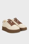 Guja İçi Yumuşak Tüylü Kalın Tabanlı Sneaker Bayan Ayakkabı 38925K419 KAHVE