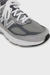Hakiki Deri Kalın Taban Sneaker Unisex Ayakkabı W990GL6 GRİ