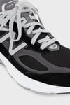Hakiki Deri Karışımlı Kalın Taban Sneaker Unisex Ayakkabı W990BK6 SİYAH