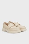 Hakiki Deri Loafer Kadın Ayakkabı 24K001R33105 KREM