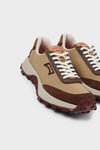 Hakiki Deri Logolu Sneaker Kadın Ayakkabı K201462-062 KAHVE