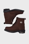 Harley Davidson Deri Gibson Hakiki Deri Bayan Bot 025G100109 Dark Brown Crazy Deri