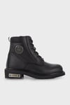 Harley Davidson Fermuarlı Deri Jim Kadın Bot 025G100128 Black Yağlı Deri