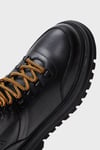 Harley Davidson Logolu Deri Bağlamalı Stein Erkek Bot 021M100564 Black Baskılı Deri